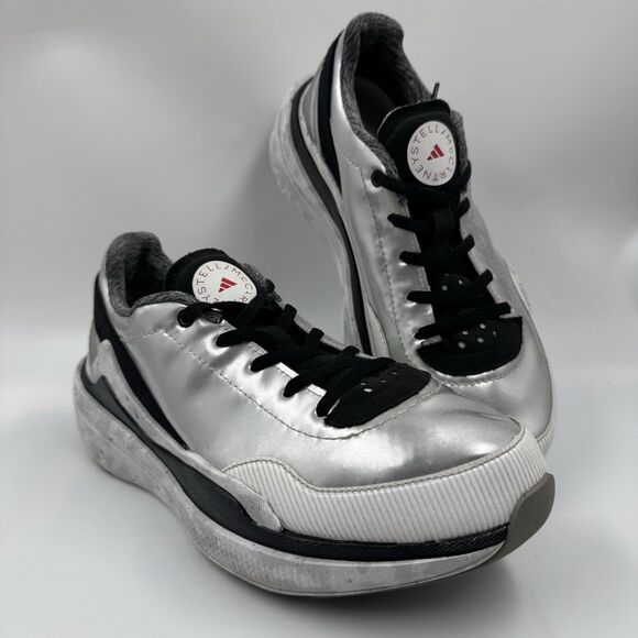 Adidas x Stella McCartney Earthlight Silver Metallic Shoes 7.5 YYJ 606004/GY5050 - Picture 1 of 16